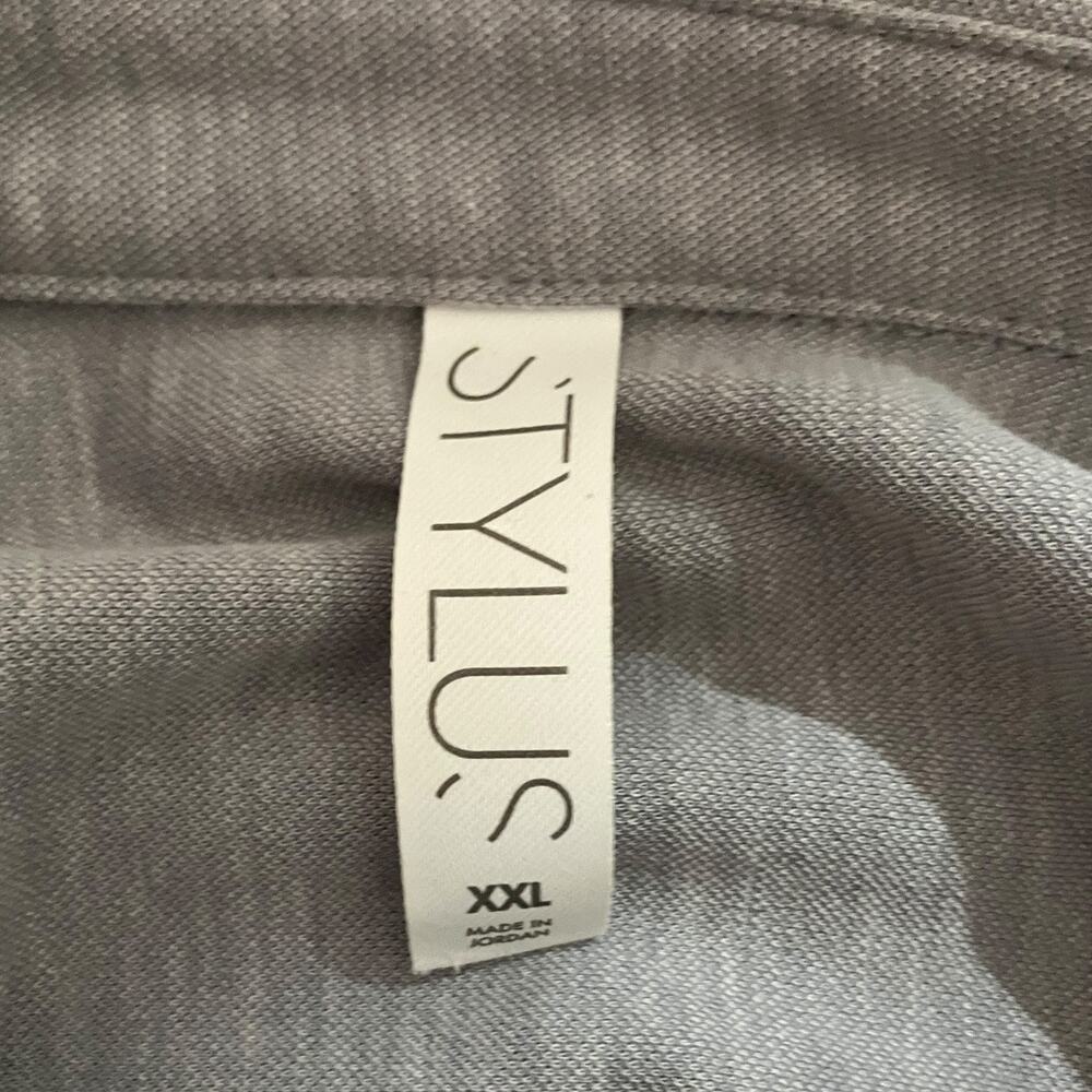Stylus Gray Short Sleeve Button Up Shirt XXL - Picture 4 of 4